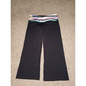 Lululemon Groove Cropped Pants Womens Size 4 Black Capris Crop Gym Yoga